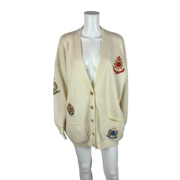 Vintage 80s Military Sweater Women's 1X Semper AV Fidelis Royal Wear Devonshire - Picture 2 of 10